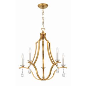 Perry 5-Light Antique Gold Chandelier