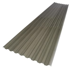 26 in. x 12 ft. Corrugated Polycarbonate Roof Panel in Solar Gray