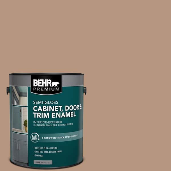 BEHR PREMIUM 1 gal. #S220-4 Potters Clay Semi-Gloss Enamel Interior/Exterior Cabinet, Door & Trim Paint