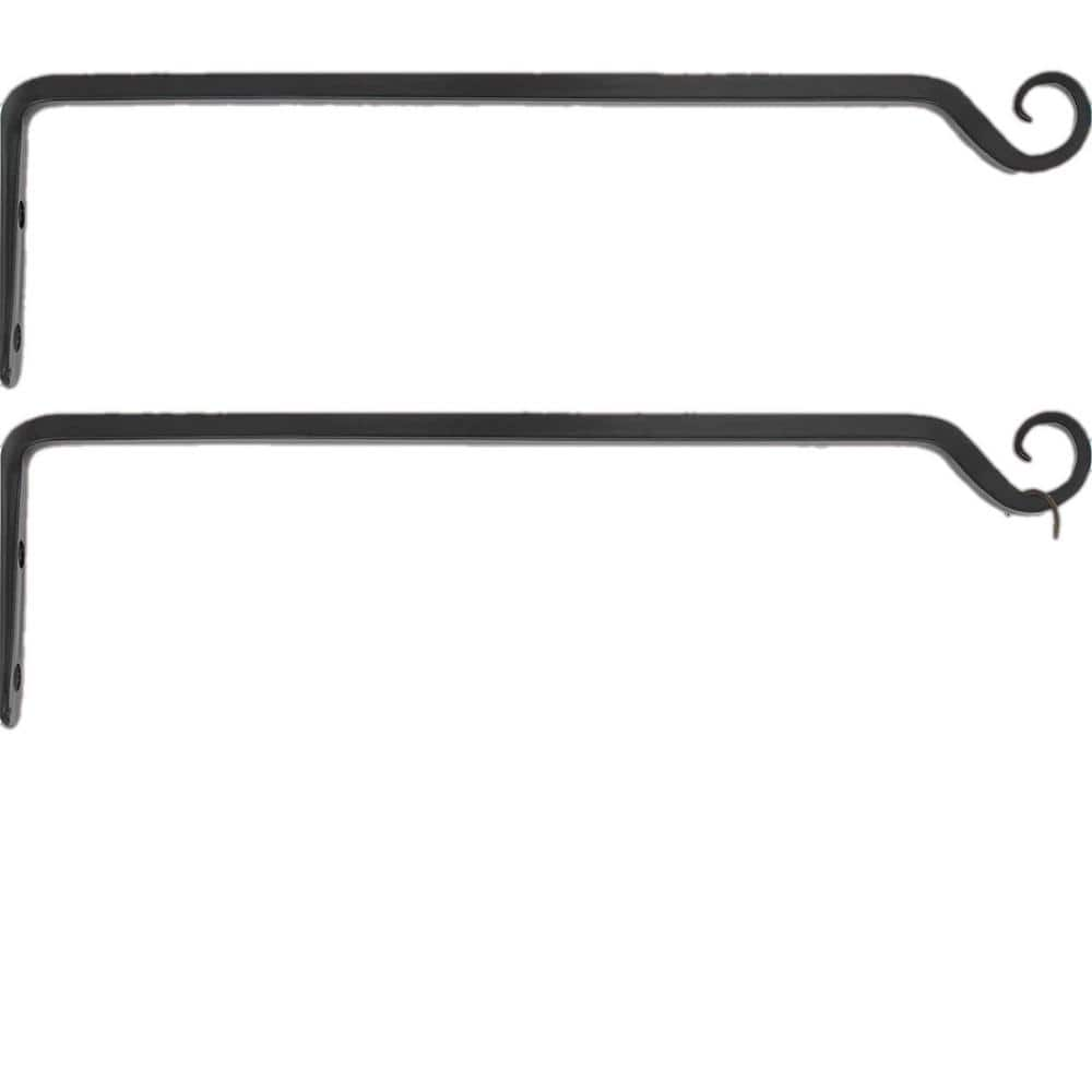 2 Pack Wall Hooks for Hanging Plants Bracket , 6 Inch Aluminum Alloy Sturdy  Shepherd's Hooks Plants Bracket for Planters, Bird Feeders, Lanterns,  Sconces, Wind Chimes, Home Decor Indoor Outdoor, Black 