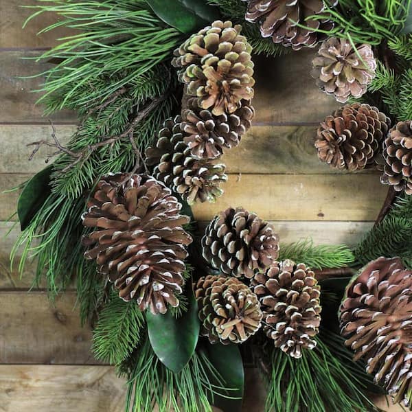 Northlight 28 in. Artificial Wreath Monalisa Mixed Pine Christmas