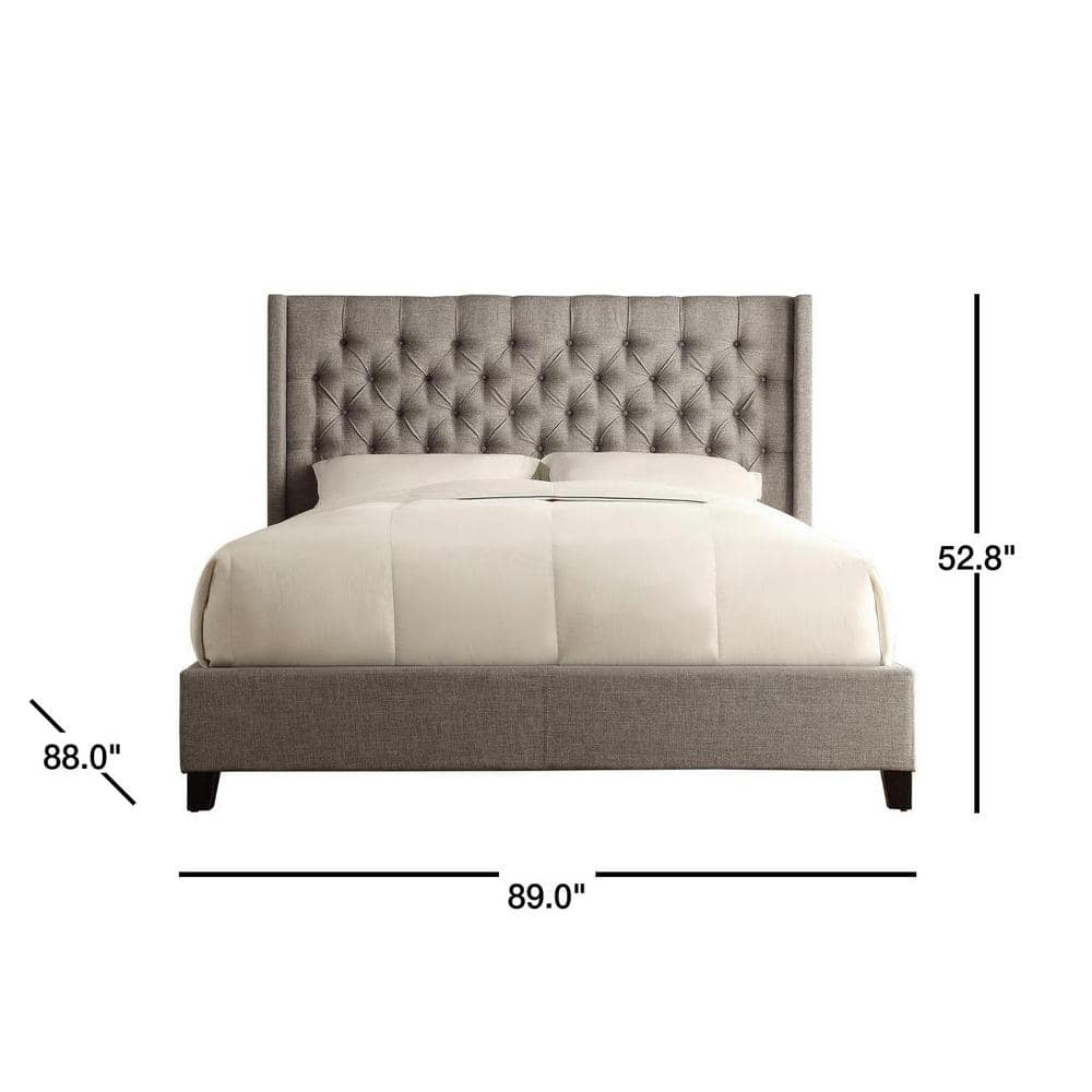 HomeSullivan  Wentworth Slate King Upholstered Bed - 3
