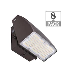 175-Watt Equivalent VersaPak Integrated LED Bronze Wall Pack Light Adjustable 3900-6750 Lumens and CCT (8-Pack)