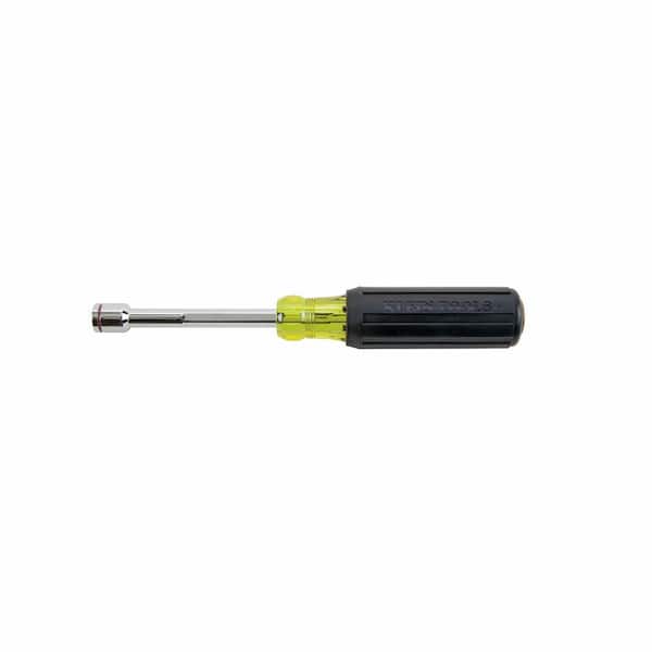 Klein Tools 7/16 in. Heavy Duty Magnetic Tip Nut Driver with 4 in. Shaft- Cushion Grip Handle