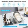 Aoibox Single Tier Bamboo Stand Drainer Storage Holder Organizer Kitchen  Cabinet Drying Dish Rack HDSA17KI004 - The Home Depot