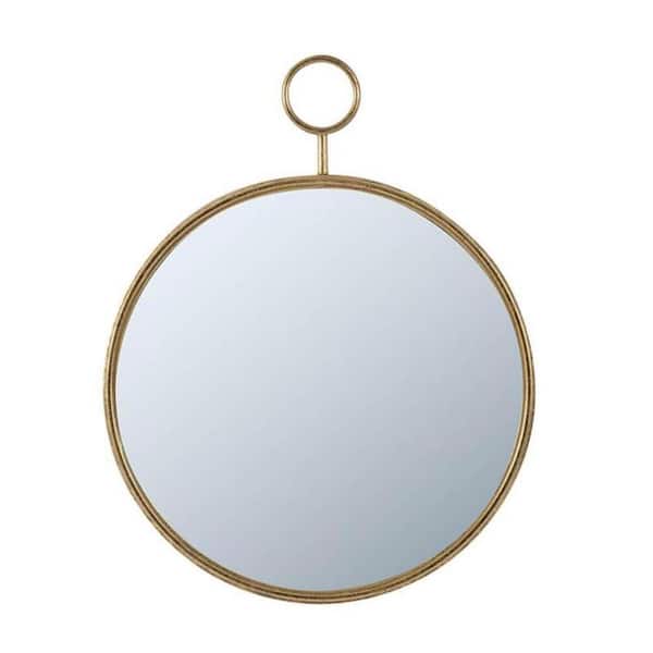 HomeRoots 22.4 in. W x 28.3 in. H Iron Gold Vanity Mirror
