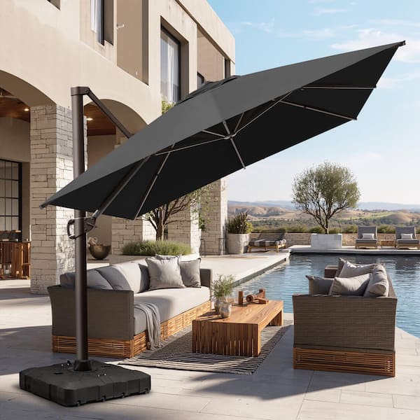 heavy duty cantilever patio umbrellas Umbrella The sun sets Autlaycil 10ft Cantilever Outdoor Patio