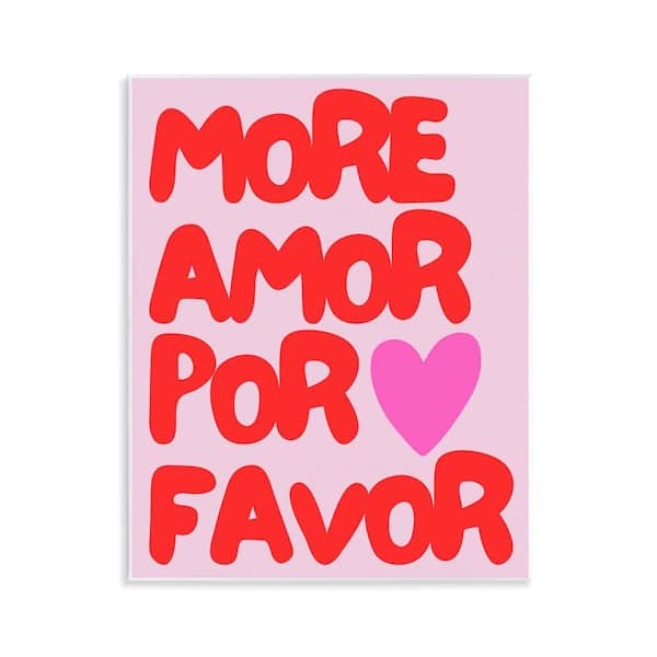 Stupell Industries More Amor Phrase by House of Lulu Unframed Typography Graphic Art Print 14 in. x 11 in.