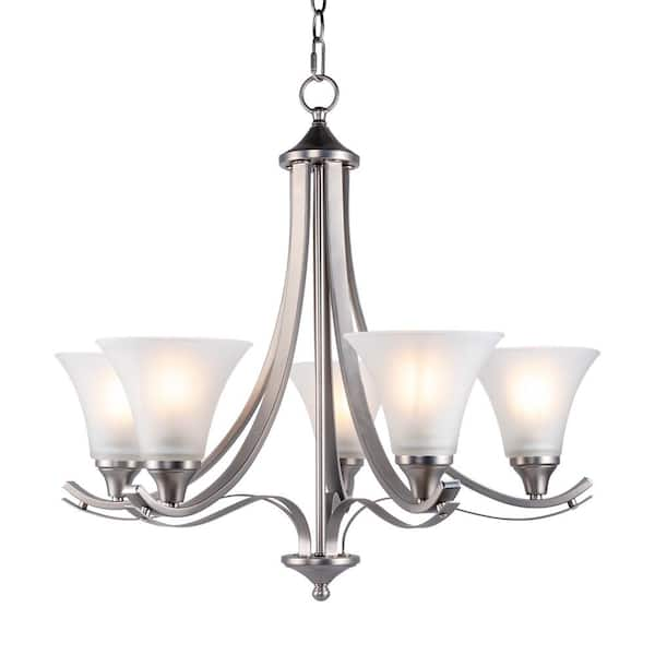 Brushed nickel deals chandelier lowes