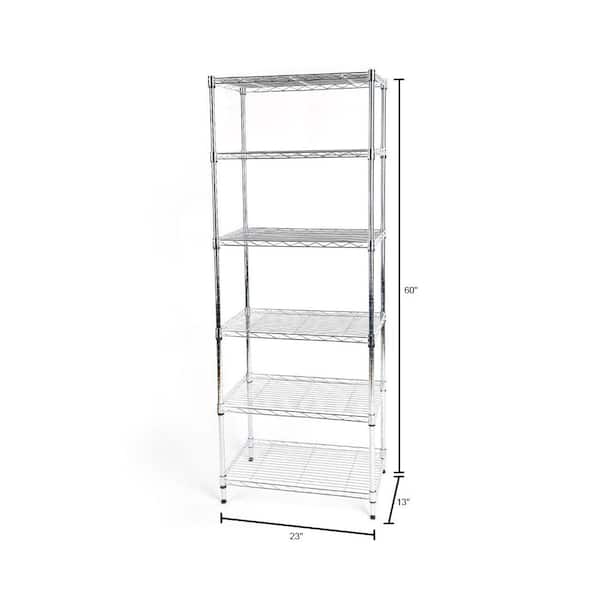 Hdx Chrome 6 Tier Metal Wire Shelving, 6 Inch Wire Shelving