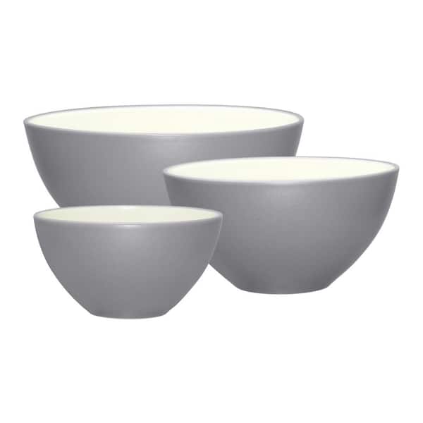 Noritake Colorwave Slate Grey Stoneware 3-Piece Bowl Set (sm, med, lrg)