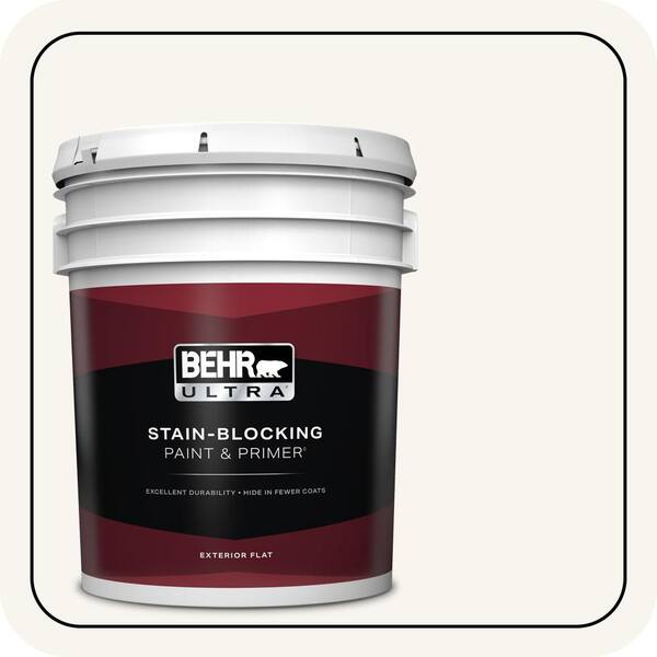 BEHR ULTRA 5 gal. Home Decorators Collection #HDC-WR16-01 Snow Day Flat Exterior Paint & Primer
