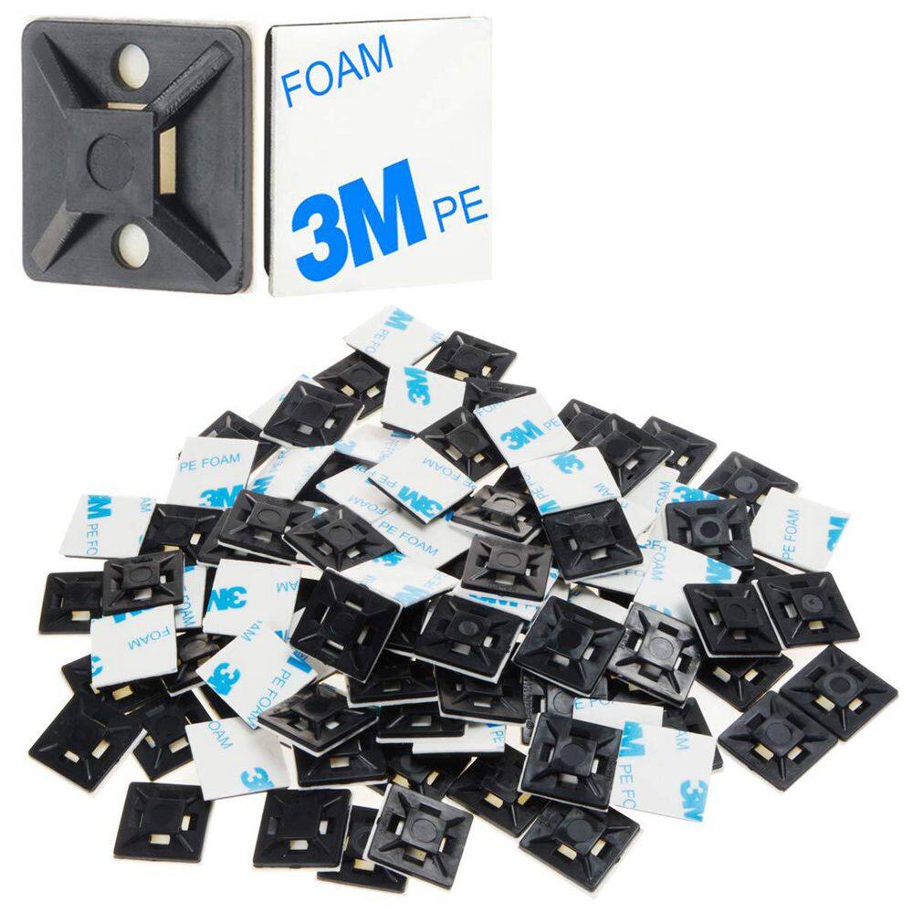 Self-Adhesive Cable Zip Tie Mounts 3/4 in. UV Resistant Nylon Cable Zip Tie Black 100-Pack HS-101S price history on PriceWatchPro