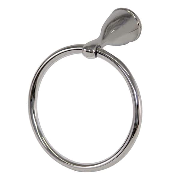 Design House Ames Wall Mounted Towel Ring in Polished Chrome