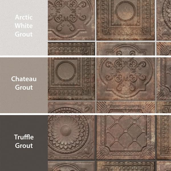 Merola Tile Ritz Ossidato Nero 8 in. x 8 in. Ceramic Wall Tile