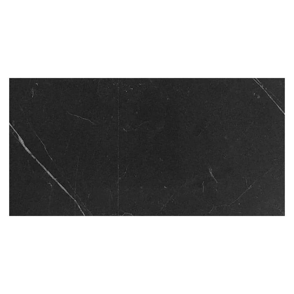 Grandis 4 in. x 5 in. Honed Nero Jet Black with White Vein Marble Wall and Floor Tile Sample price history on PriceWatchPro