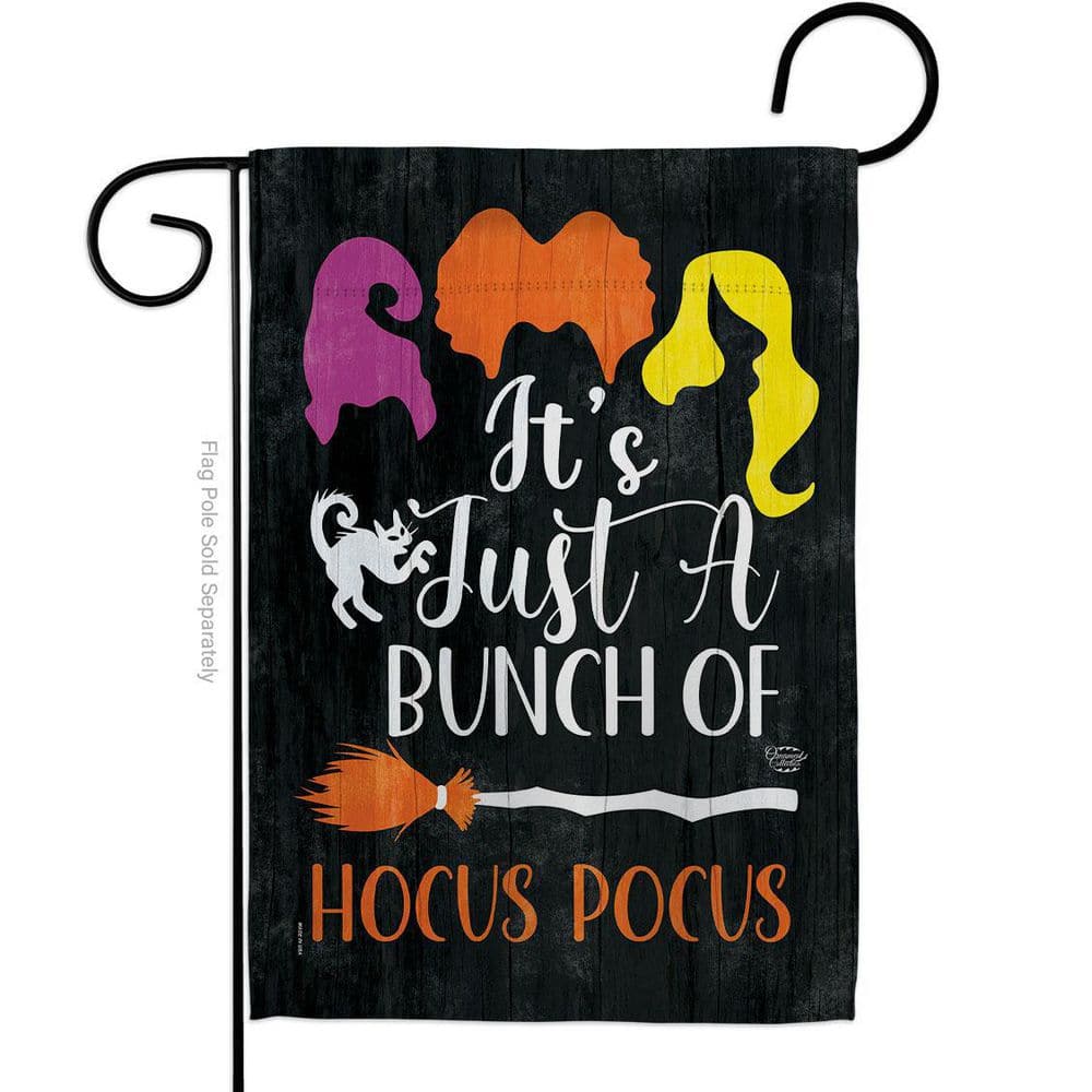 13 in. x 18.5 in. Bunch of Hocus Pocus Garden Flag Double-Sided Falltime Decorative Vertical Flags price history on PriceWatchPro