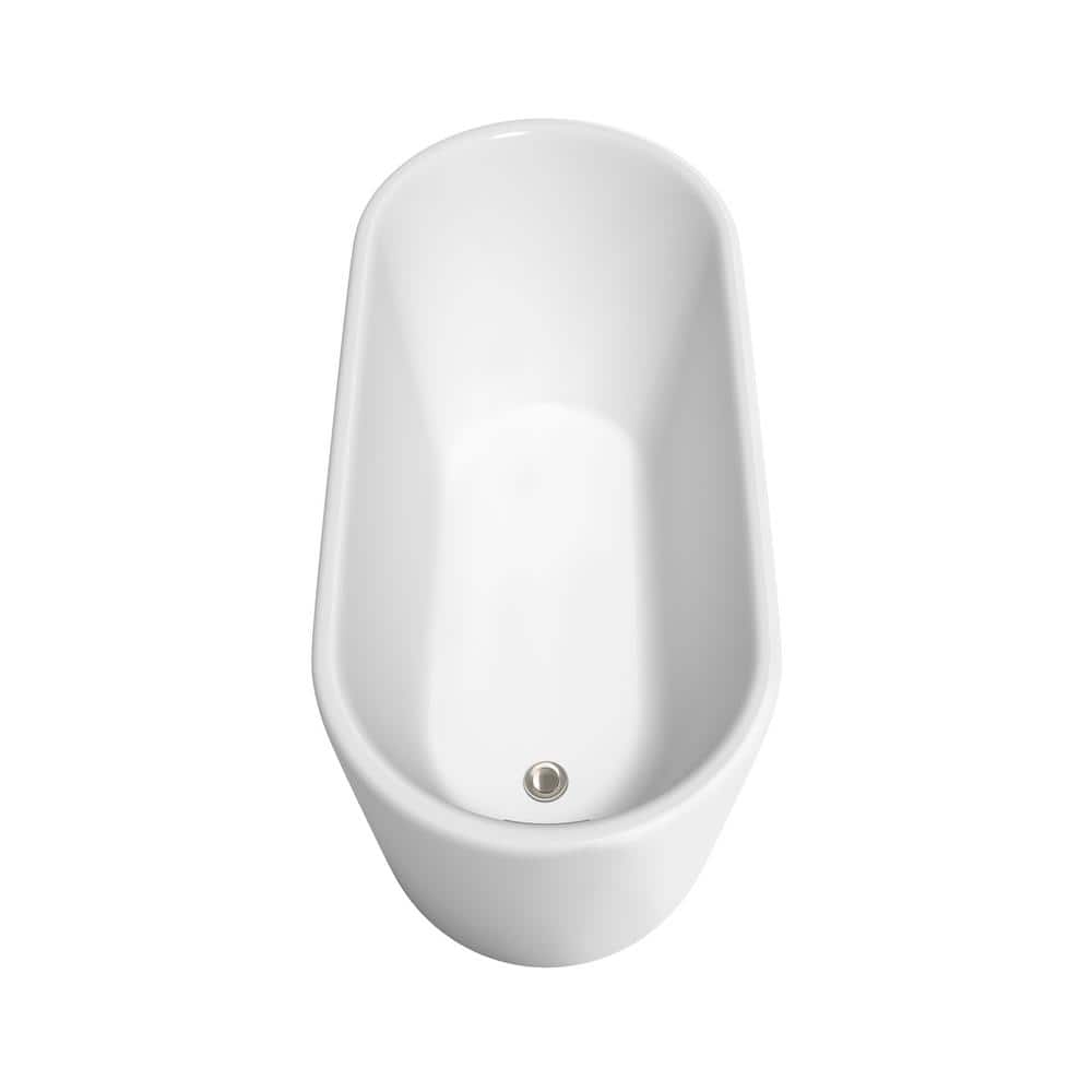 Ursula 59'' White Freestanding Acrylic Soaking Bathtub