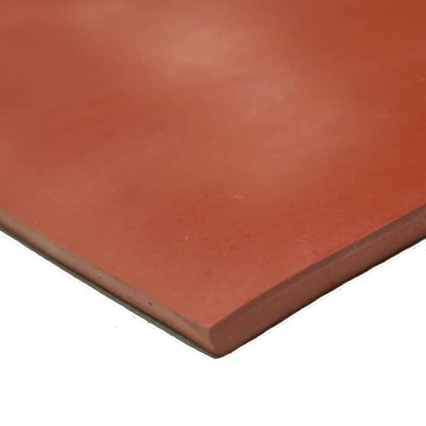 Rubber-Cal 6 in. Width x 6 in. Length x 1/8 in. Thick Red SBR Sheet 65A (5-Pack)