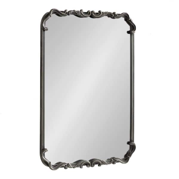 Kate and Laurel Brazelton 19.75 in. W x 26.75 in. H Black Rectangle Traditional Framed Decorative Wall Mirror