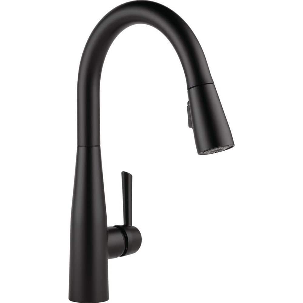 Matte Black Pull-Down Single Handle Kitchen Faucet