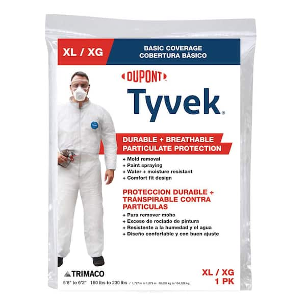 TRIMACO DuPont Tyvek XL No Elastic Disposable Coverall