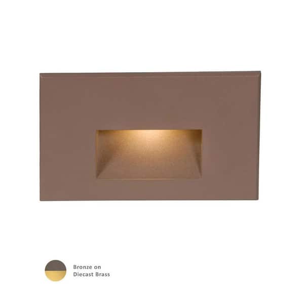 WAC Lighting 4-Watt Line Voltage 3000K Bronzed Brass Integrated LED Horizontal Wall or Stair Light