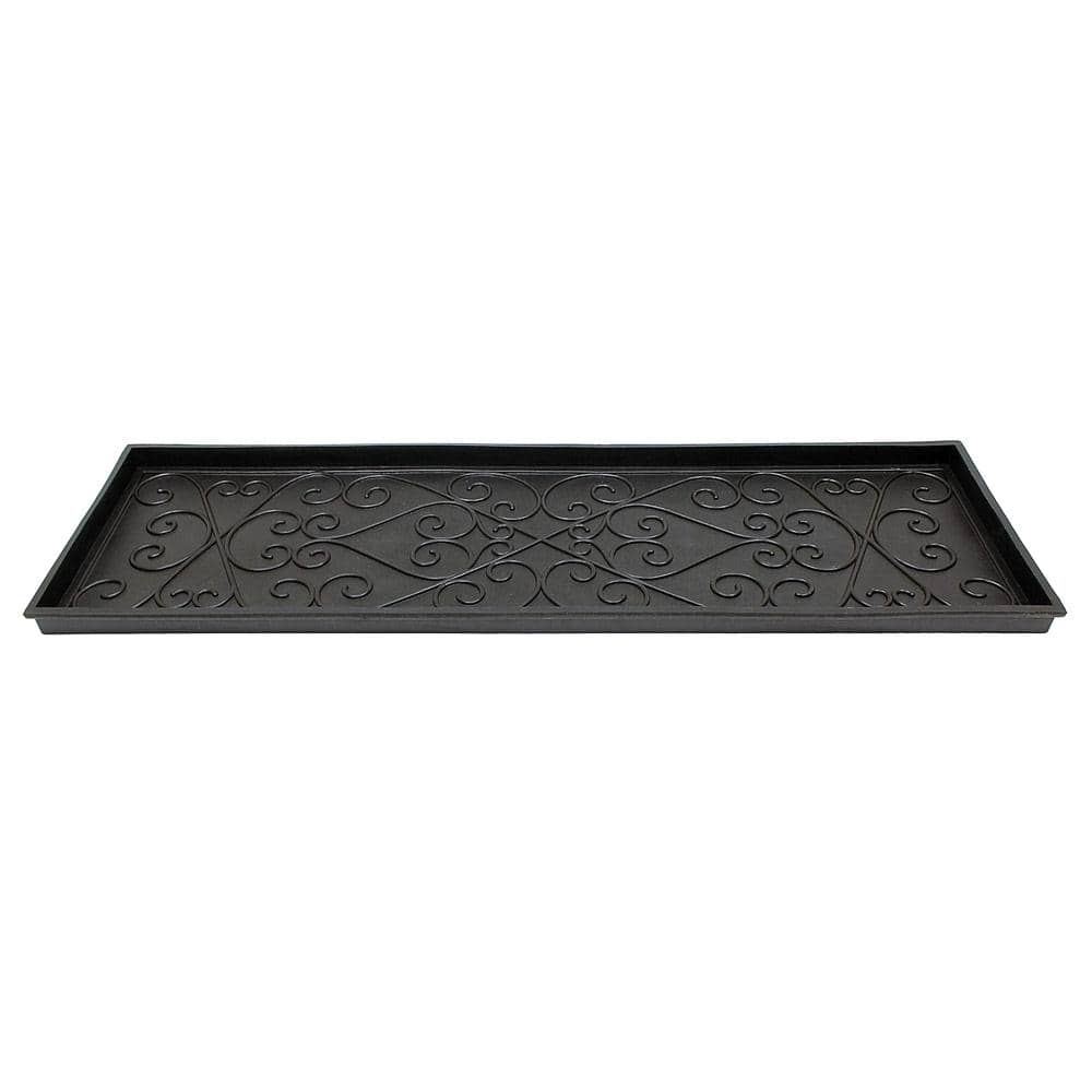 Decorative Metal Entryway Boot Tray Black - Hearth & Hand™ with Magnolia
