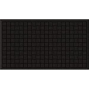 24 in. x 36 in. Black Recycled Rubber Commercial Door Mat