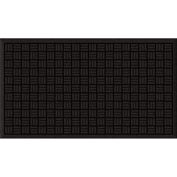 Unbranded 24 in. x 36 in. Black Recycled Rubber Commercial Door Mat