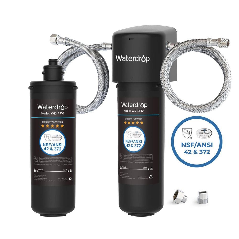 Waterdrop 10UA Under Sink Water Filter System, Reduces PFAS, PFOA/PFOS, Lead, Chlorine, Extra RF10 Replacement Filter B-WD-10UA-RFSET - The Home Depot