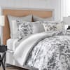 Laura Ashley Amberley 7-Piece Charcoal Gray Cotton Full/Queen Bonus  Comforter Set USHS8K1191280 - The Home Depot