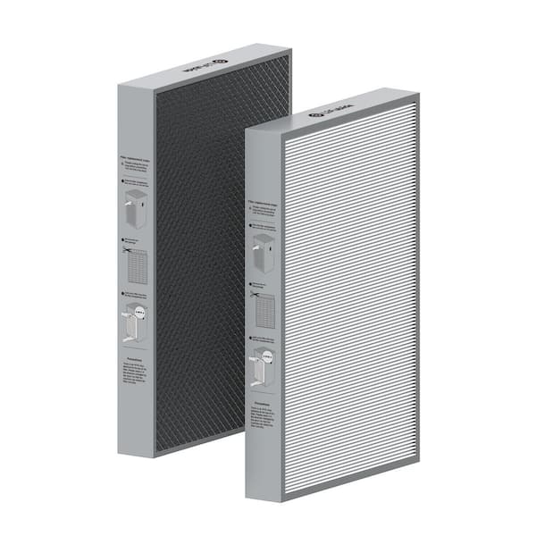 Deeshe Air Purifier Replacement Filters 3-in-1 True HEPA H13 for Allergies, Dust, Pollen, Smoke, Wildfire, Dandel 1 Set 2-Piece