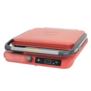 Portable Induction Heating Electric Grill Griddle in Red