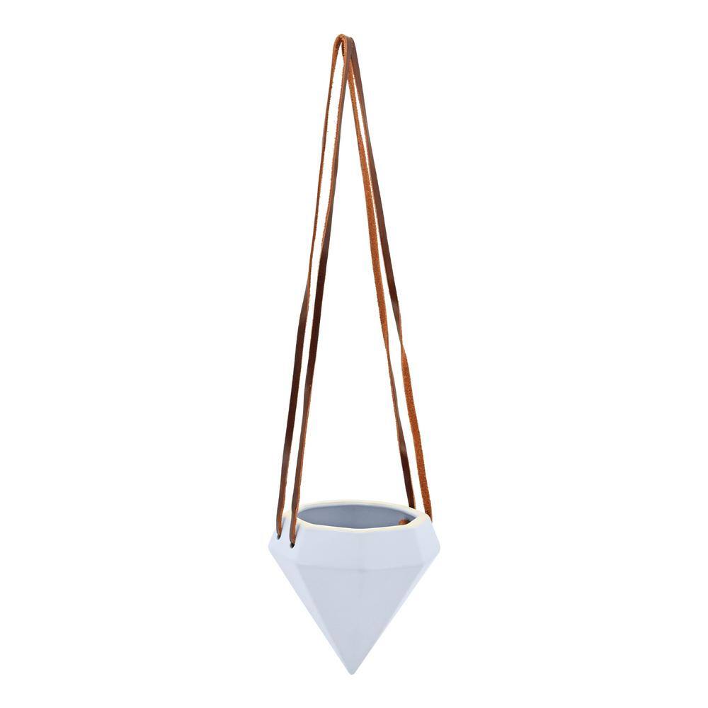 Diamond 4-1/2 in. x 4-1/2 in. Sky Ceramic Hanging Planter