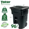 96 Gallon Wheeled Trash Can Liners Garbage Container Outdoor Waste Bin Bags  25pc