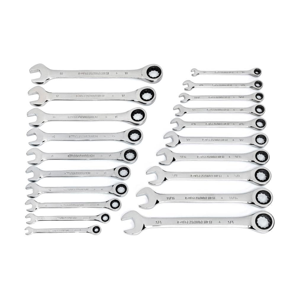 GEARWRENCH 72-Tooth 12 Point SAE/Metric Combination Ratcheting Wrench ...