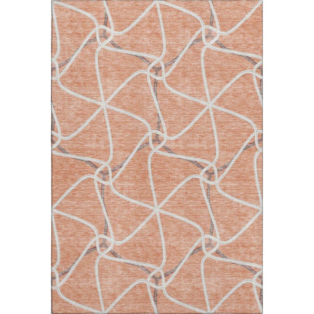 Sm Homes Rug Addison Rugs Mayfield Premium Machine Washable Abstract AMF948 Salmon 2 ...