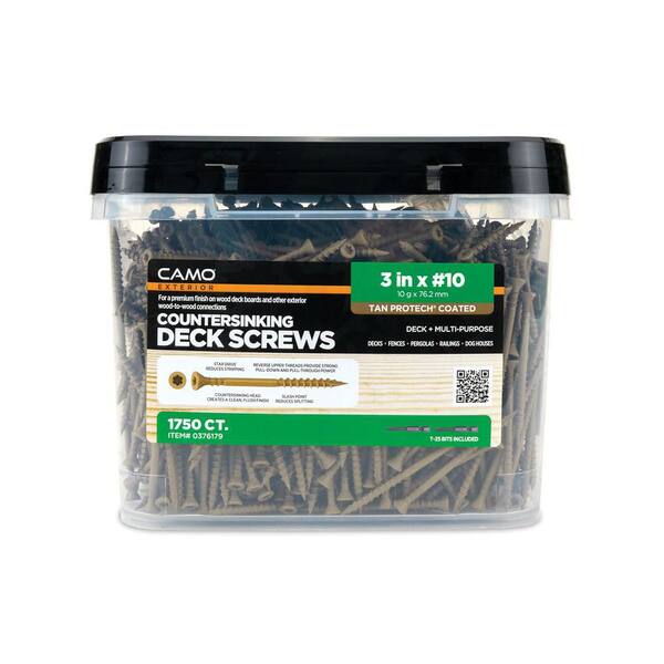 CAMO #10 x 3 in. Tan ACQ Rated Star Drive Flat Head Wood Deck