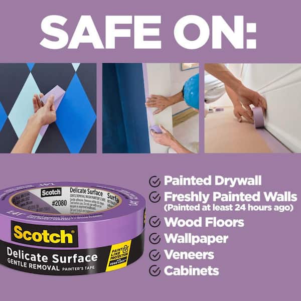 Scotch 1.41 in. x 60 yds. Delicate Surface Painter's Tape with Edge-Lock (4-Pack) (Case of 4)