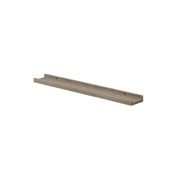 Dolle BORDER 31.5 in. x 3.5 in. x 1.2 in. Driftwood Decorative Wall Shelf with Brackets