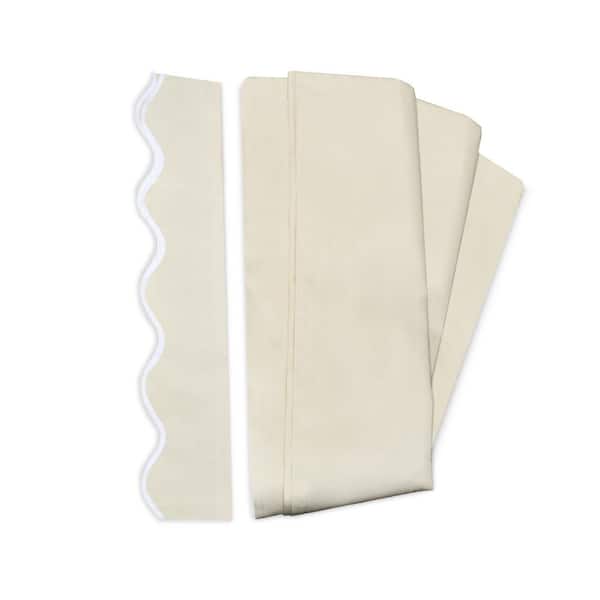 Rectangular 12 x 10 ft. Fabric Replacement for Retractable Fixed Awning in Ivory
