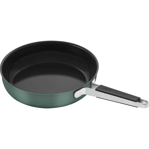 11 in. Green Stainless-Steel Ceramic Coated Nonstick Frying Pan