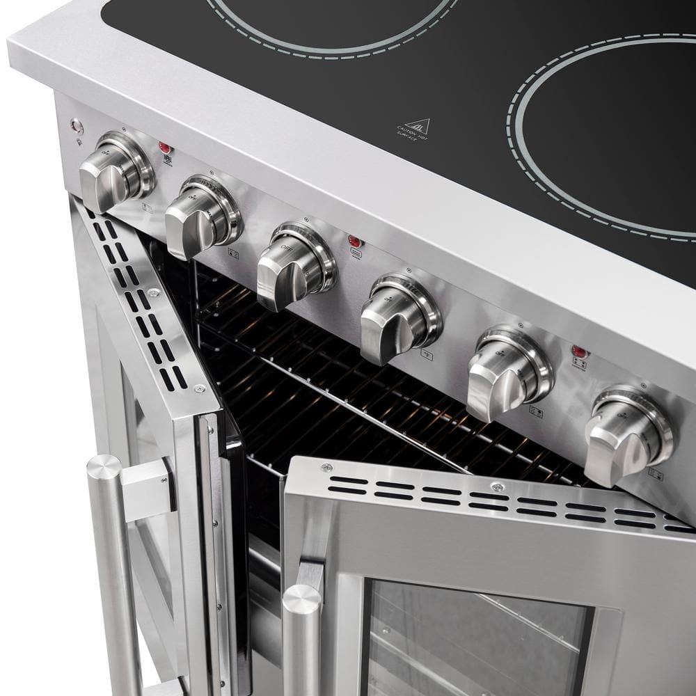 Galiano 30-inch Stainless Steel French Door Electric Range with Air Fryer