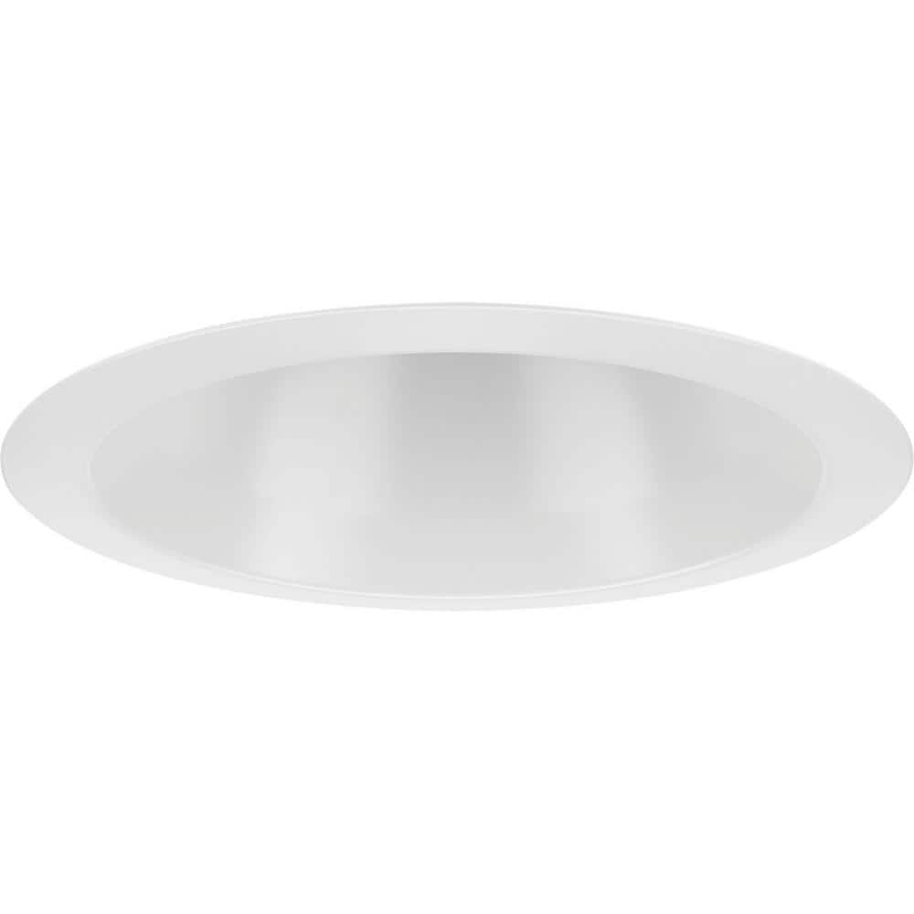 White Aluminum 6" Recessed Open Trim for Shallow Housing