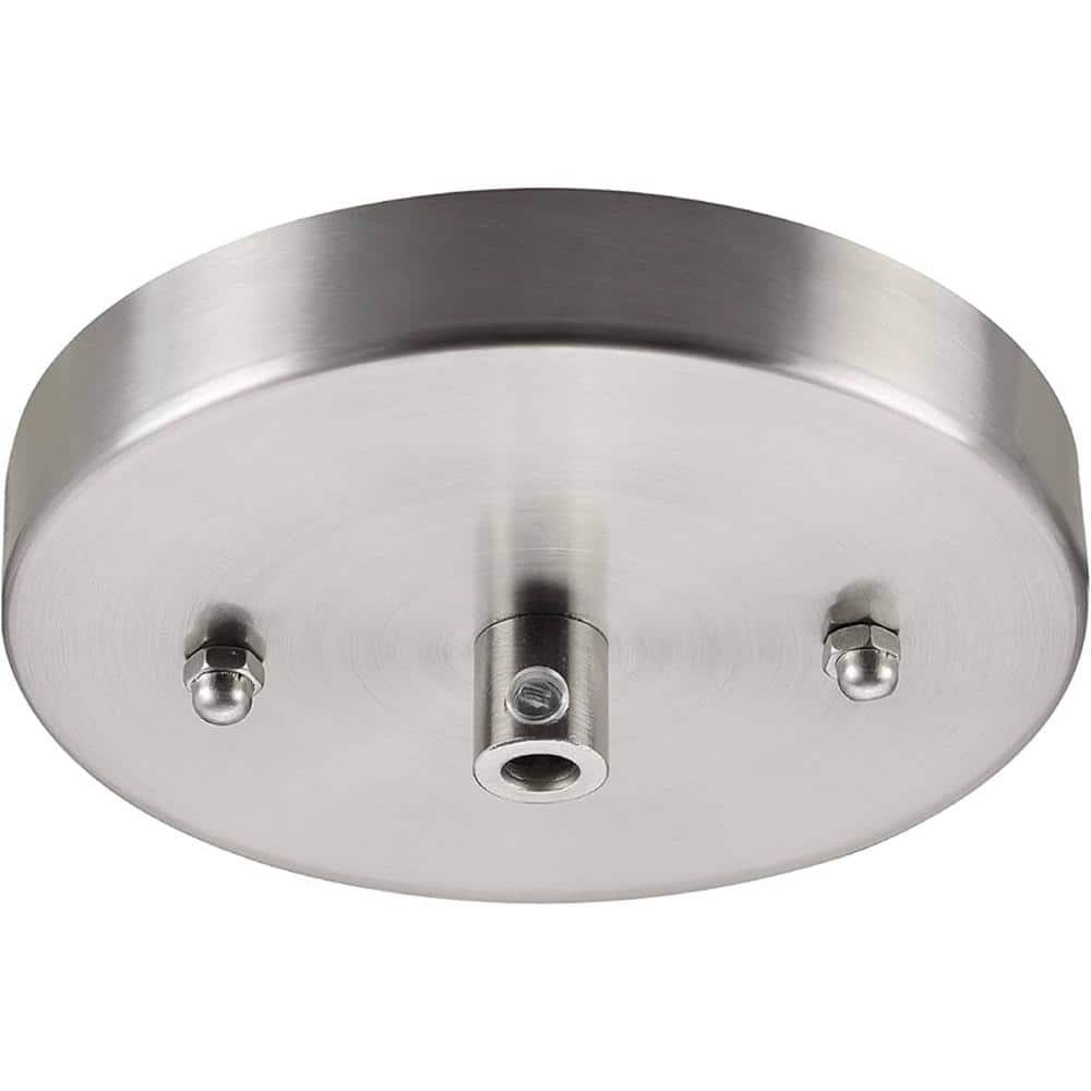 Brushed Nickel Round Light Fixture Canopy Kit