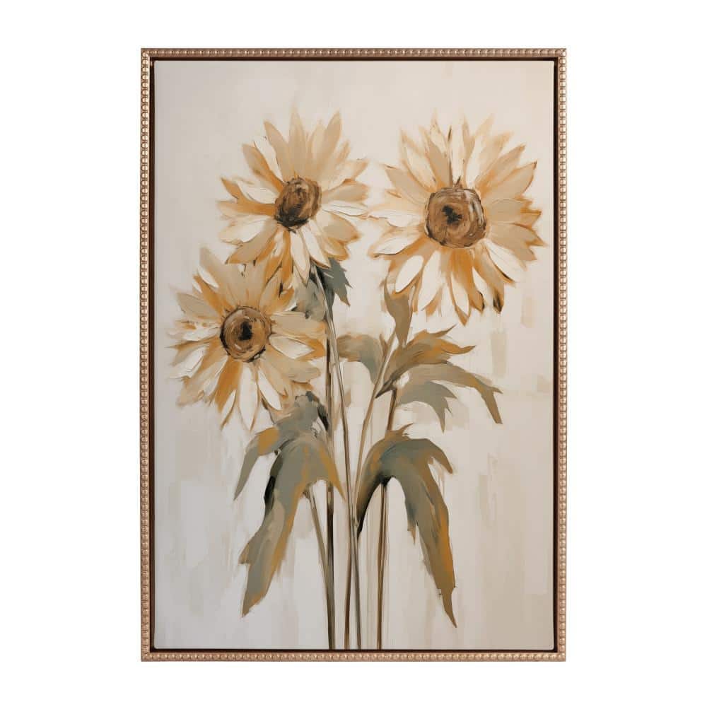 Gold Framed Canvas Art Print with Beaded Edge, 23" x 33"