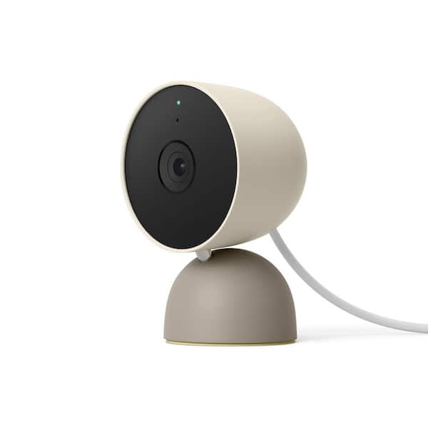 Google Nest Cam Indoor Wired Smart Home Security Camera Linen