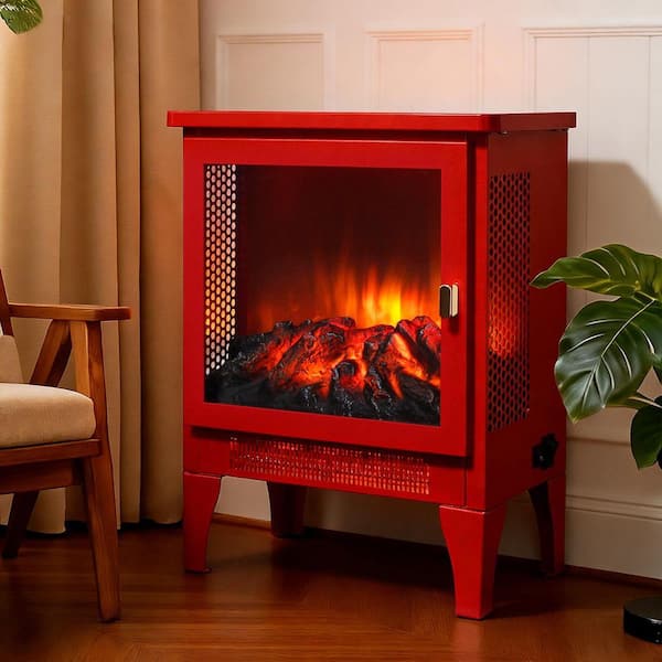SUNRINX 17 in. Freestanding Electric Fireplace Stove Heater with
