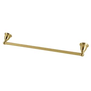 Heritage 24 in. Wall Mounted Towel Bar in Brushed Brass